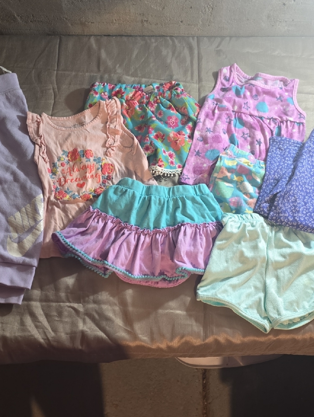 Girls Mixed Pastel Clothing Lot - Floral & Ruffle Pieces